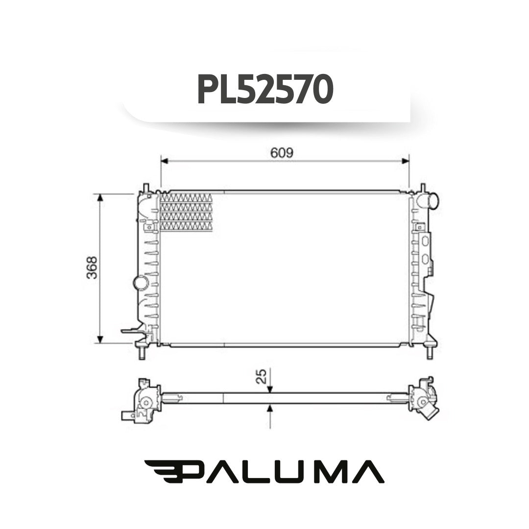 RADIADOR VECTRA 2.0 2.2 8V E 16V MECÂNICO 97/ C/AR EXPANDIDO